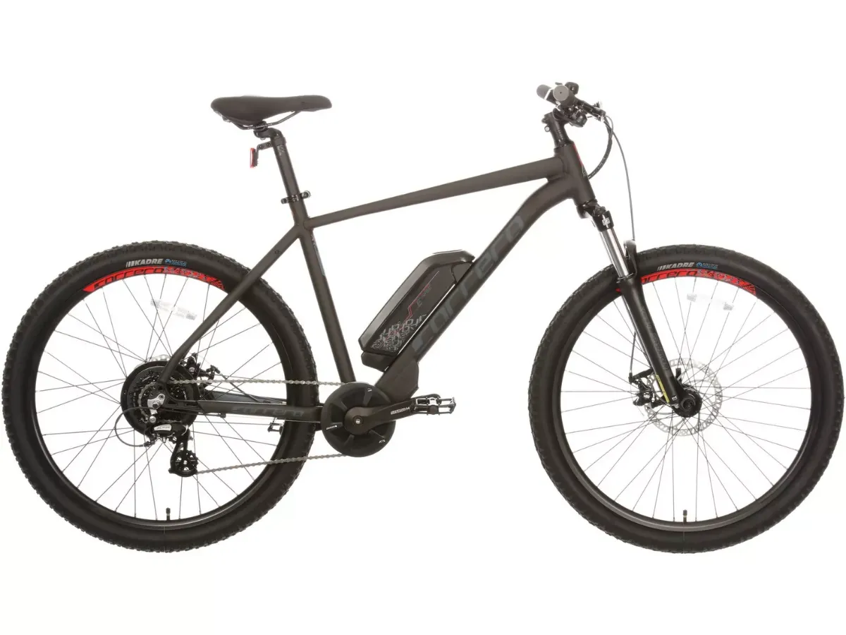 Black Carrera Vengeance E electric bike with frame mounted battery